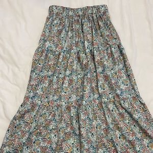 maxi floral skirt